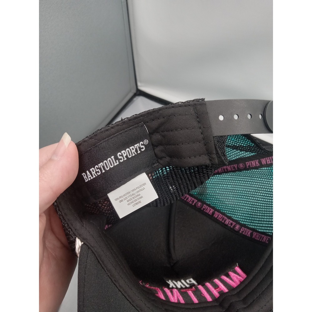 Pink Whitney Trucker Hat Unisex OSFM Black Excellent Barstool Sports Snapback - Picture 7 of 10